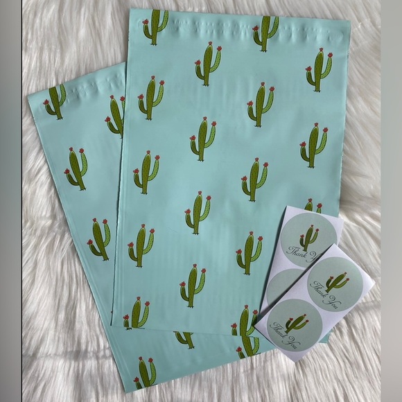 Other - 50 10x13 and 50 6x9 Cactus Poly Mailers Plus Stickers